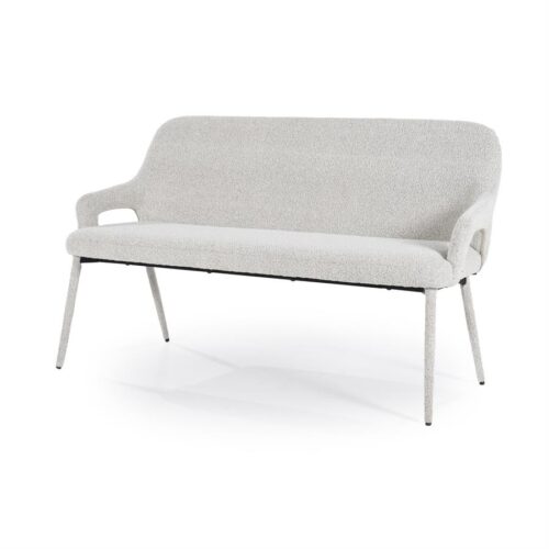 Eetkamerbank Fika Bouclé - kleur Beige - Afbeelding 9