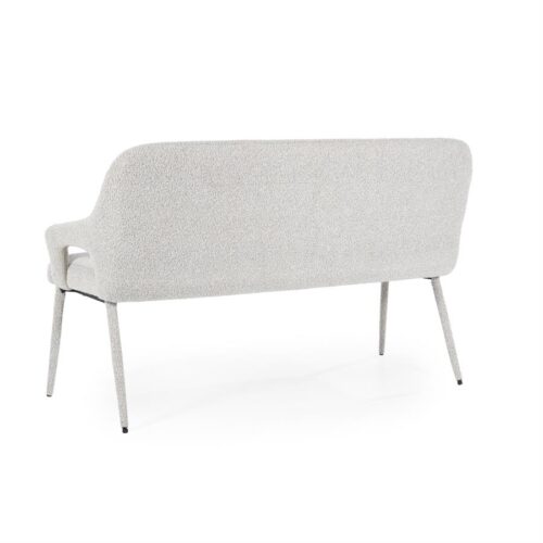 Eetkamerbank Fika Bouclé - kleur Beige - Afbeelding 10