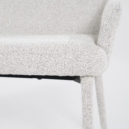 Eetkamerbank Fika Bouclé - kleur Beige - Afbeelding 15