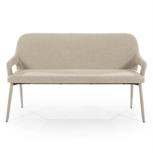 Eetkamerbank Fika Bouclé - kleur Taupe - Afbeelding 10
