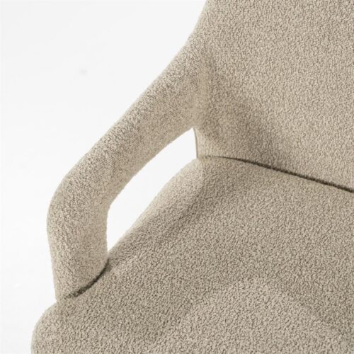 Eetkamerbank Fika Bouclé - kleur Taupe - Afbeelding 13