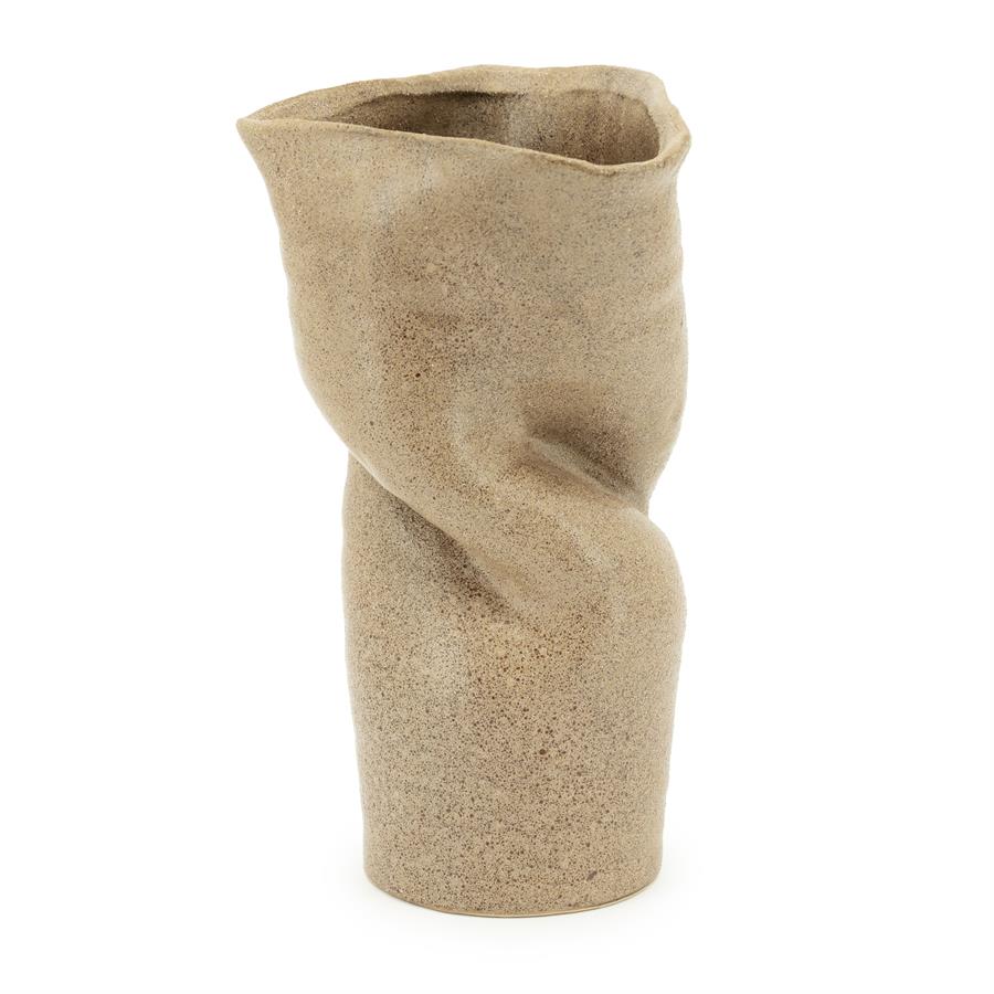 Vaas Songa Aardewerk 36cm hoog - Bruin - Afbeelding 4