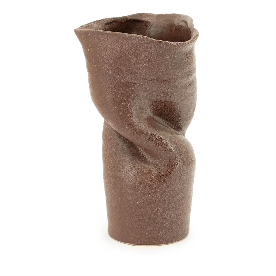 Vaas Songa Aardewerk 36cm hoog - Burgundy - Afbeelding 5