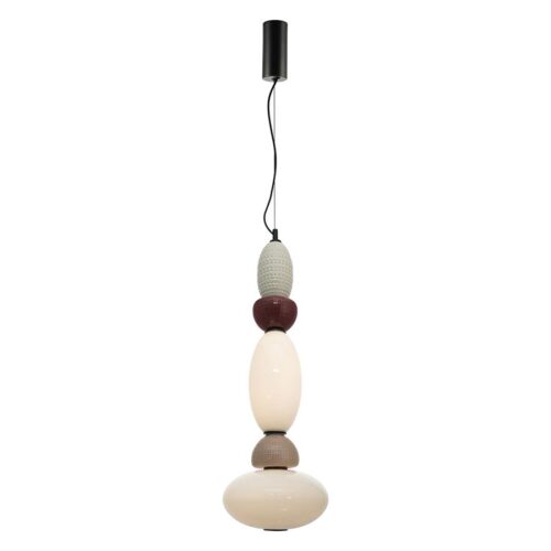Hanglamp Garca Verticaal - Keramiek en glas - Afbeelding 2