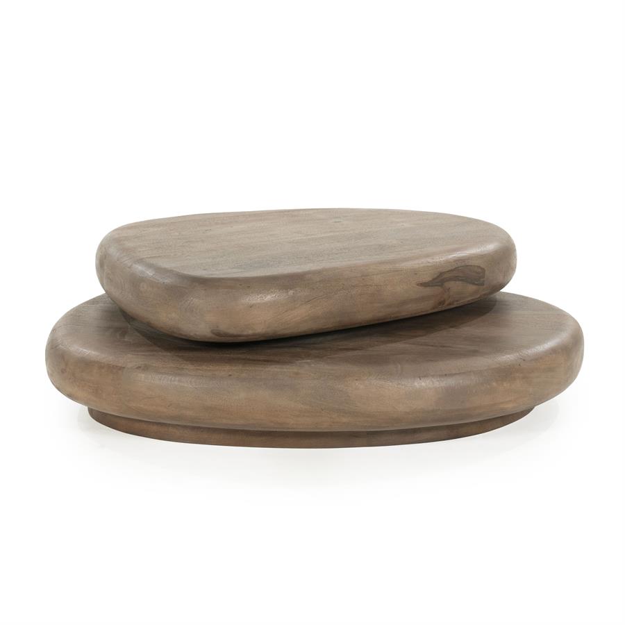 Organische Salontafel Kabo Mangohout - Bruin - Afbeelding 10