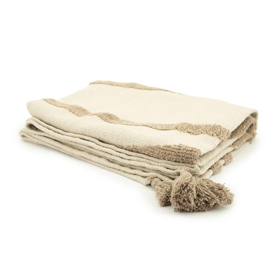 Plaid Majani 170 x 130 cm - Taupe - Afbeelding 5