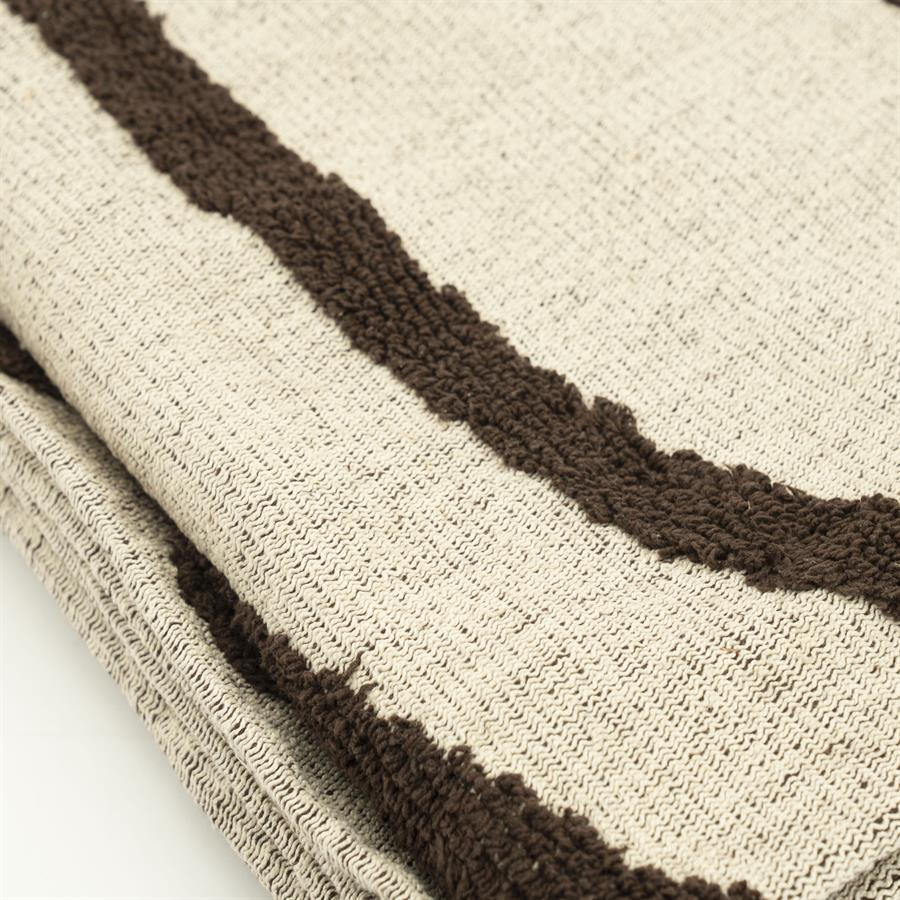 Plaid Majani 170 x 130 cm - Donkerbruin - Afbeelding 7