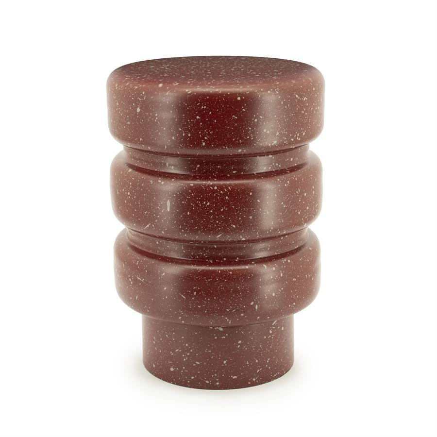 Ronde Bijzettafel Spatter 30cm - Burgundy - Afbeelding 5