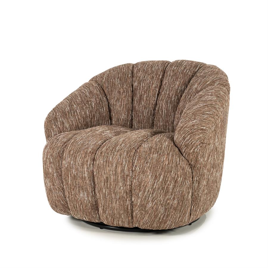 Draaifauteuil Sogno Geweven stof - Burgundy