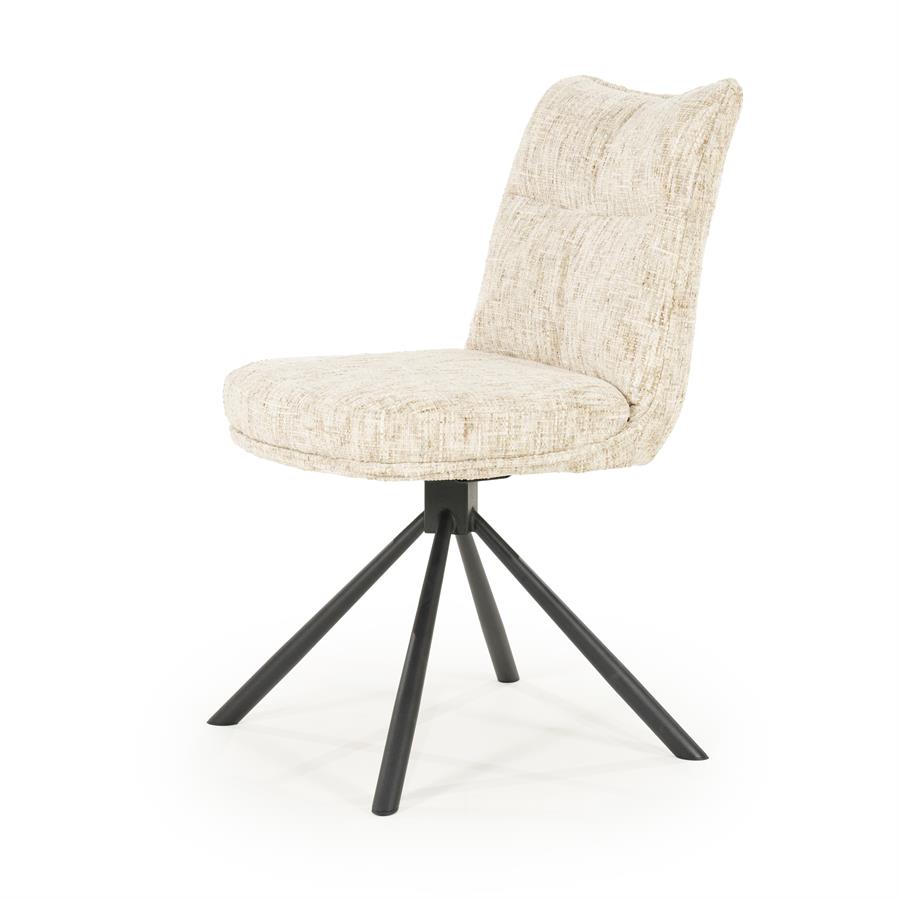Draaibare eetkamerstoel Ferre - Beige - Afbeelding 2