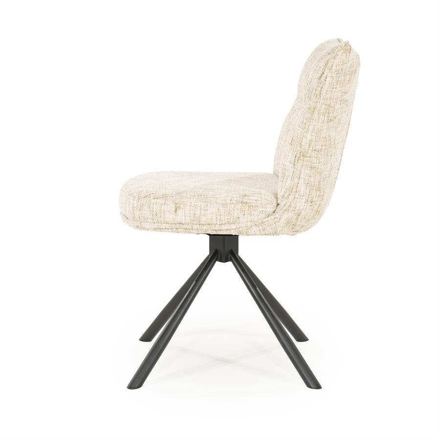 Draaibare eetkamerstoel Ferre - Beige - Afbeelding 3