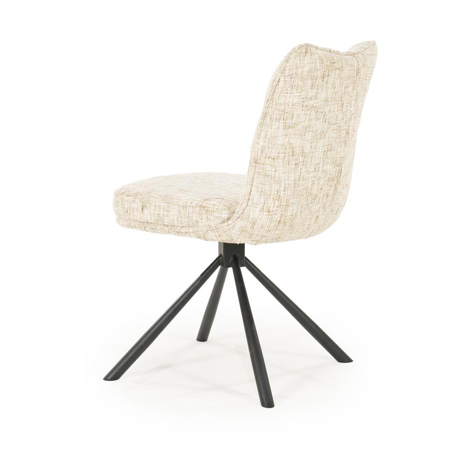 Draaibare eetkamerstoel Ferre - Beige - Afbeelding 4