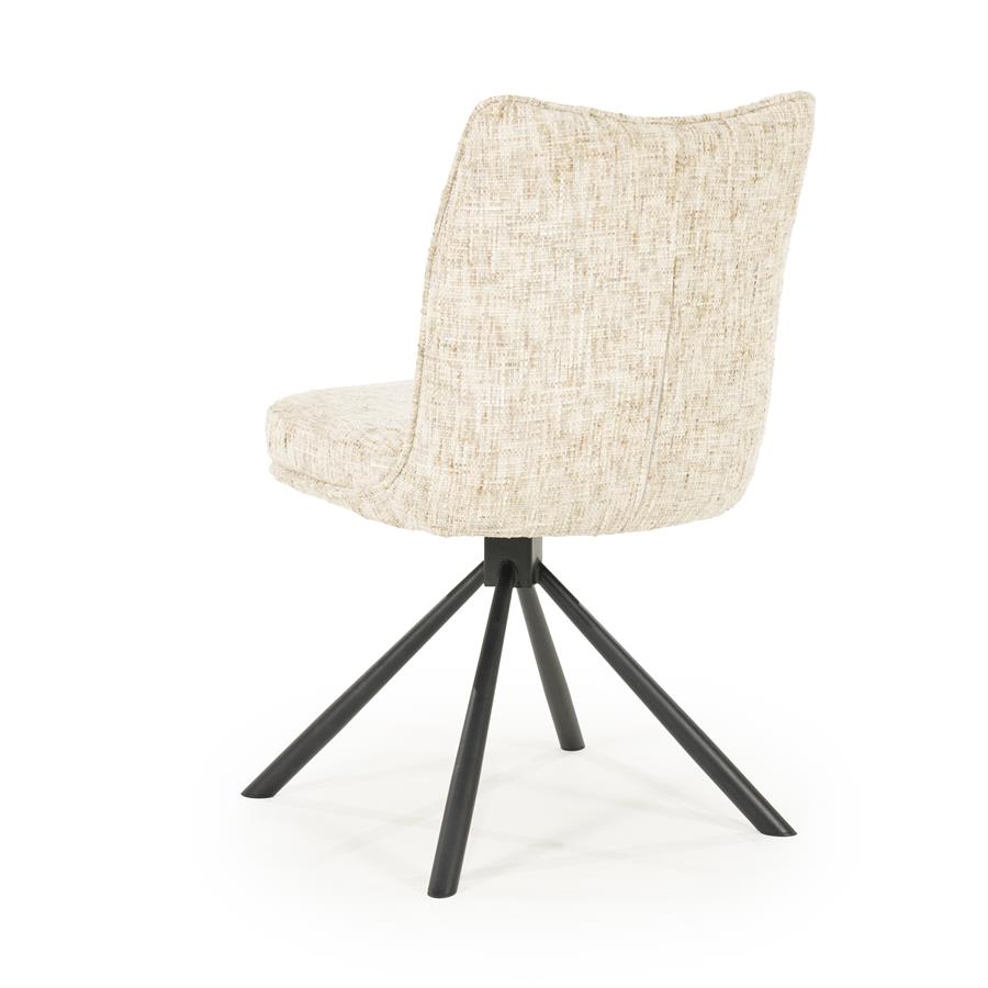 Draaibare eetkamerstoel Ferre - Beige - Afbeelding 5