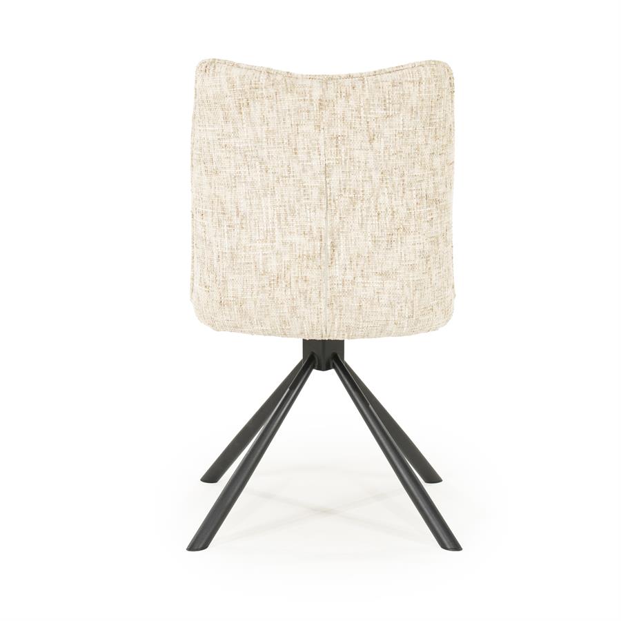Draaibare eetkamerstoel Ferre - Beige - Afbeelding 6