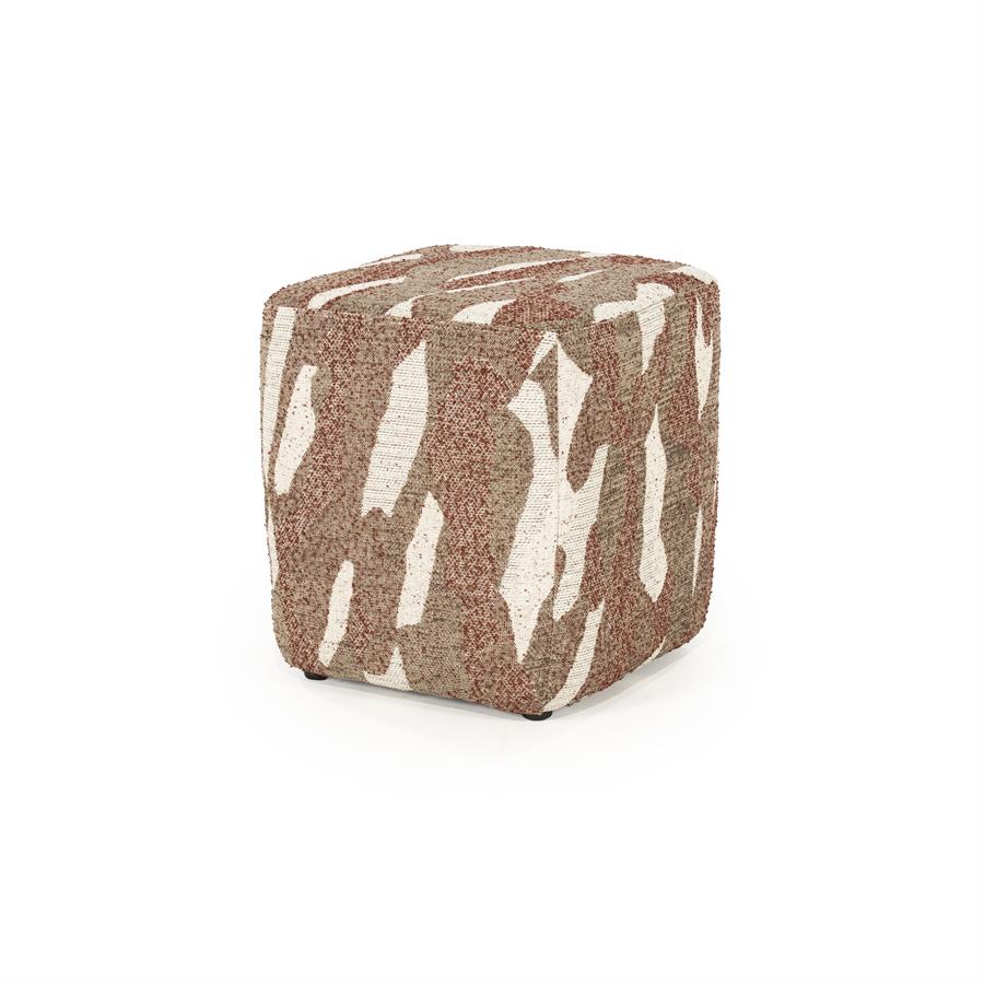 Poef Rytm - Rood 43 x 43cm - Afbeelding 6
