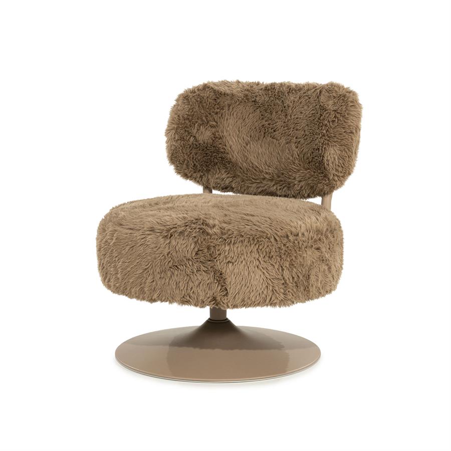 Draaifauteuil Furlo Furry - Taupe