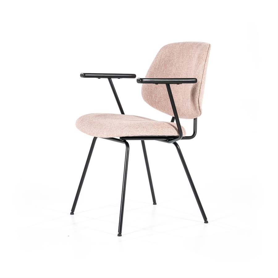 Stoel Lynn met armleuning - Roze - Afbeelding 25