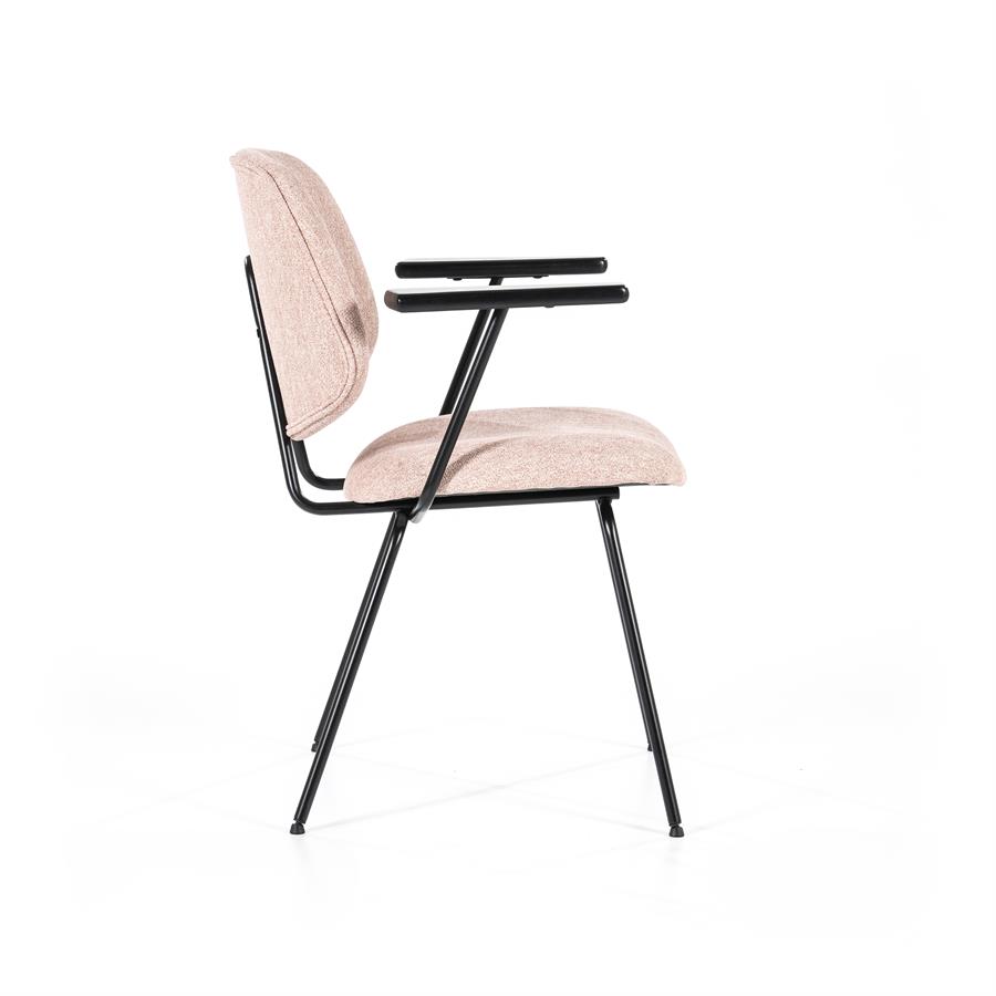 Stoel Lynn met armleuning - Roze - Afbeelding 34