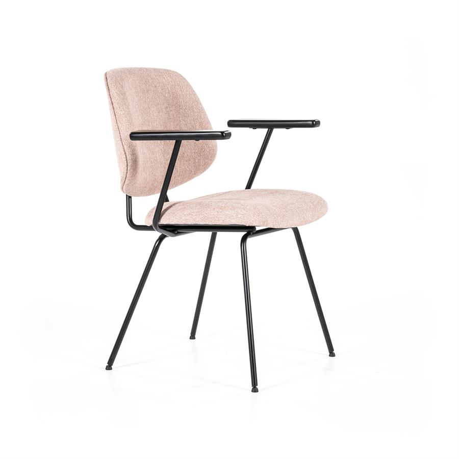 Stoel Lynn met armleuning - Roze - Afbeelding 35