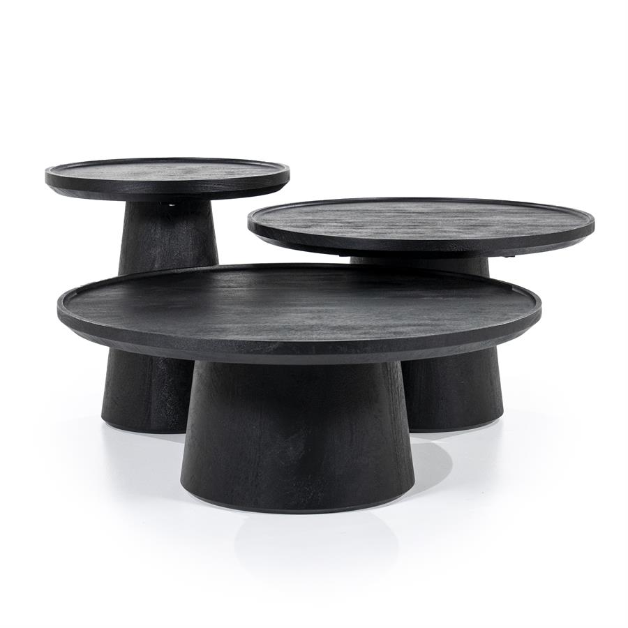 Ronde Bijzettafel Ron Mangohout - Zwart - Afbeelding 12