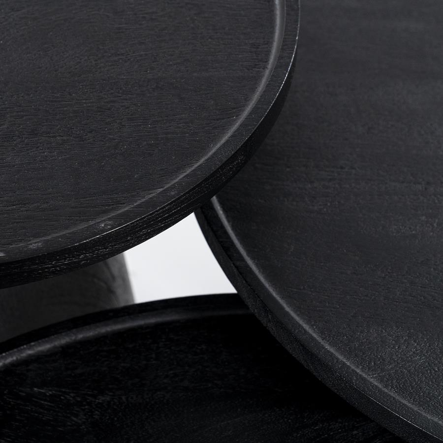 Ronde Bijzettafel Ron Mangohout - Zwart - Afbeelding 13