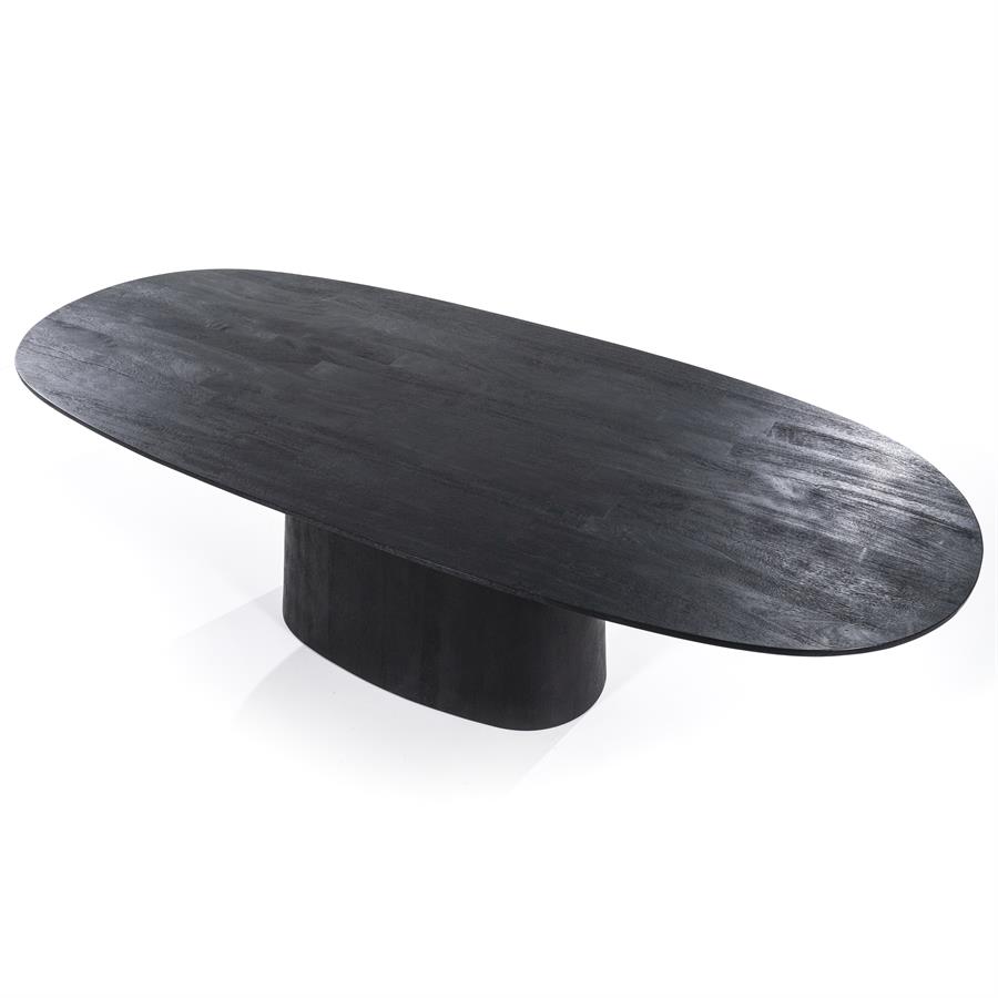 Ovale Eettafel Aron Mangohout Zwart - 250cm - Afbeelding 13