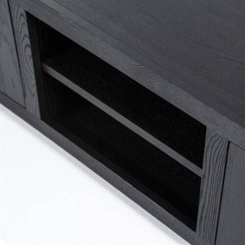 TV-meubel Helsinki Eikenhout 160 cm - Zwart - Afbeelding 19