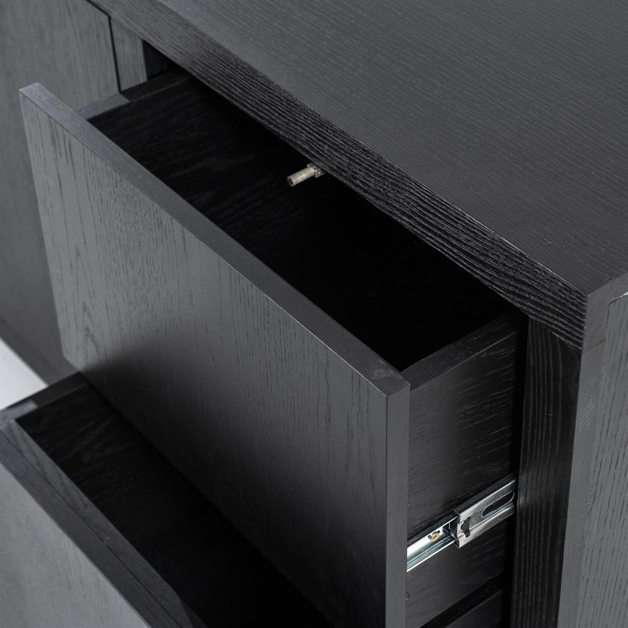 Dressoir Helsinki Eikenhout 200 cm - Zwart - Afbeelding 21