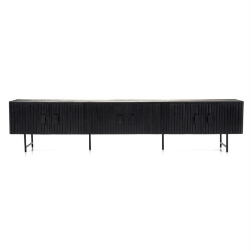 TV-meubel Remi Mangohout en Metaal 250 cm - Zwart - Afbeelding 27