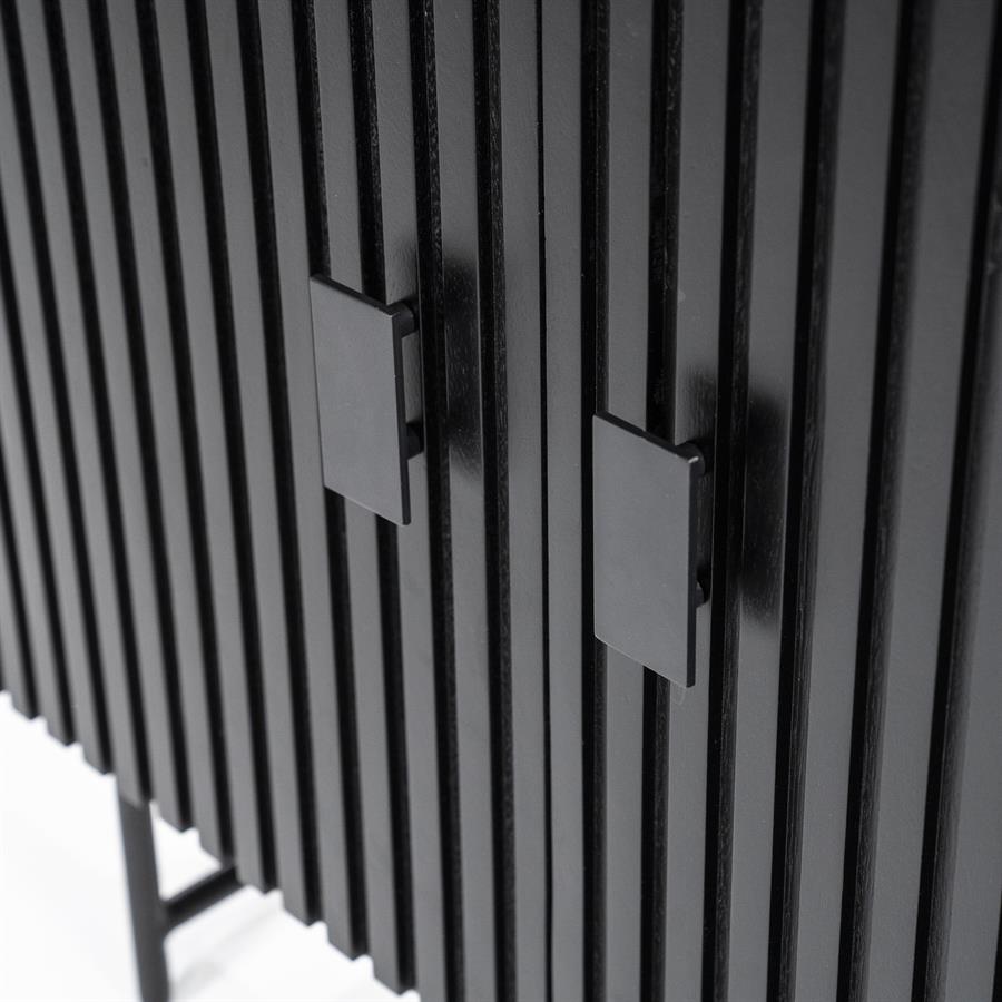 Boekenkast Remi Mangohout en Metaal 200 x 96 cm - Zwart - Afbeelding 20