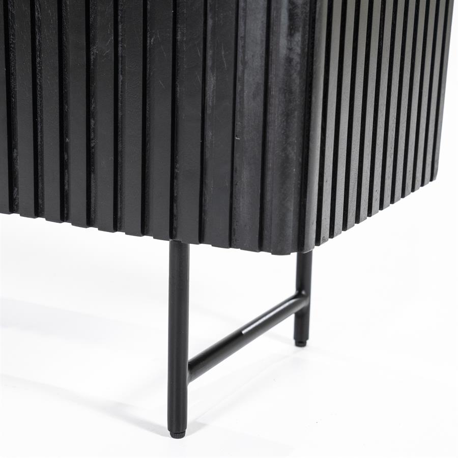 Boekenkast Remi Mangohout en Metaal 200 x 96 cm - Zwart - Afbeelding 21