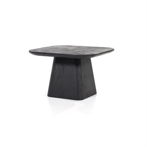Vierkante Bijzettafel Aron Mangohout - Zwart 60 cm - Afbeelding 14