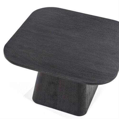 Vierkante Bijzettafel Aron Mangohout - Zwart 60 cm - Afbeelding 15