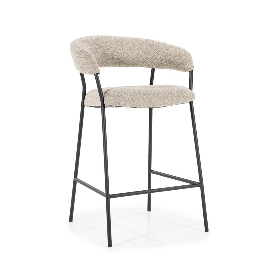 Barkruk Luka Bouclé - taupe (zithoogte 68cm) - Afbeelding 14