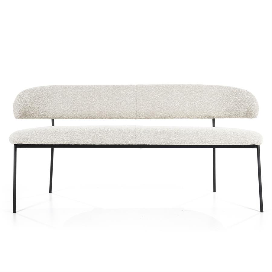 Eetkamerbank Luka Bouclé - Beige - Afbeelding 10