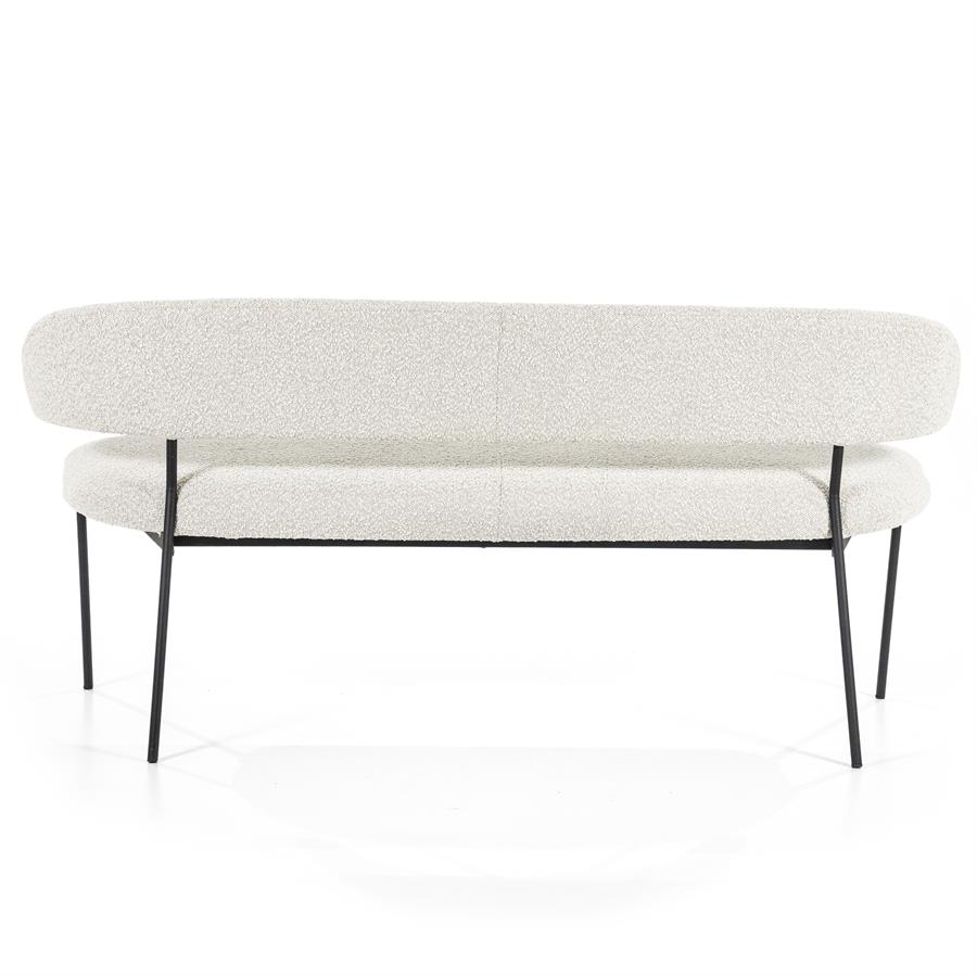 Eetkamerbank Luka Bouclé - Beige - Afbeelding 11