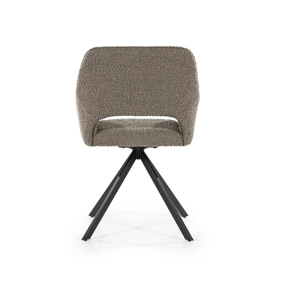 Eetkamerstoel Fabio Bouclé - Bruin - Afbeelding 11