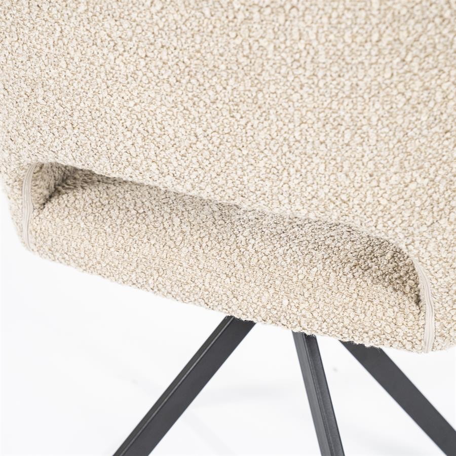 Eetkamerstoel Fabio Bouclé - Zand - Afbeelding 14