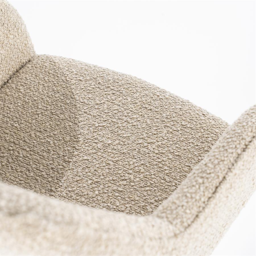 Eetkamerstoel Fabio Bouclé - Zand - Afbeelding 15