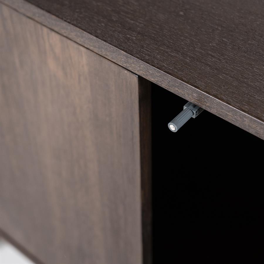 Wandkast James Mangohout en Metaal 190x210cm - Bruin - Afbeelding 16