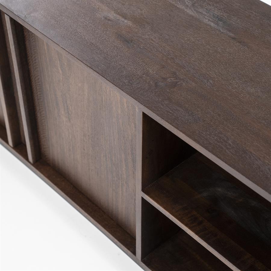 TV-meubel Jimmy Mangohout en Metaal 180cm - Bruin - Afbeelding 13