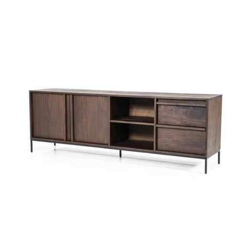 TV-meubel Jimmy Mangohout en Metaal 180cm - Bruin - Afbeelding 16