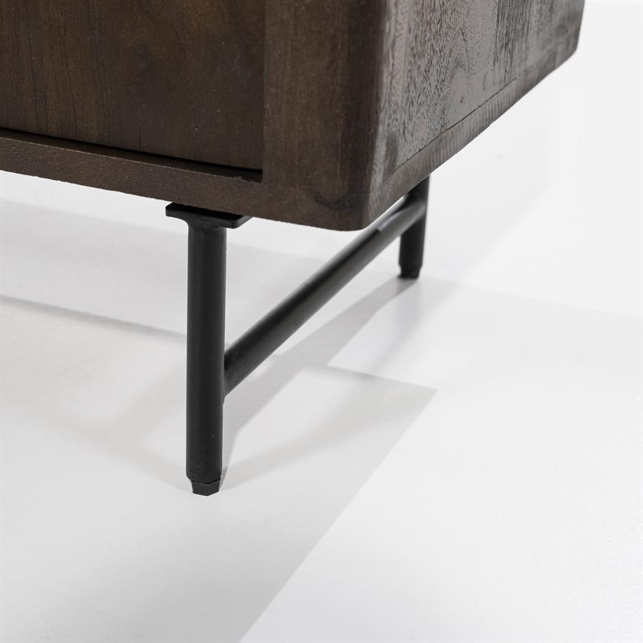 Boekenkast Lio Mangohout Travertin 120x220cm - bruin - Afbeelding 19