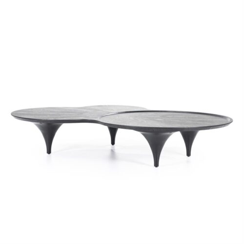 Organische Salontafel Fay Zwart - 162 x 114 cm - Afbeelding 8