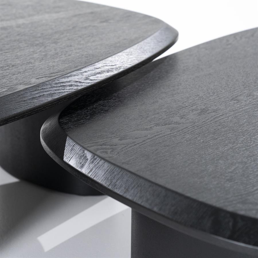Organische Salontafel Walter Eikenhout Zwart - 106 x 88 cm - Afbeelding 23