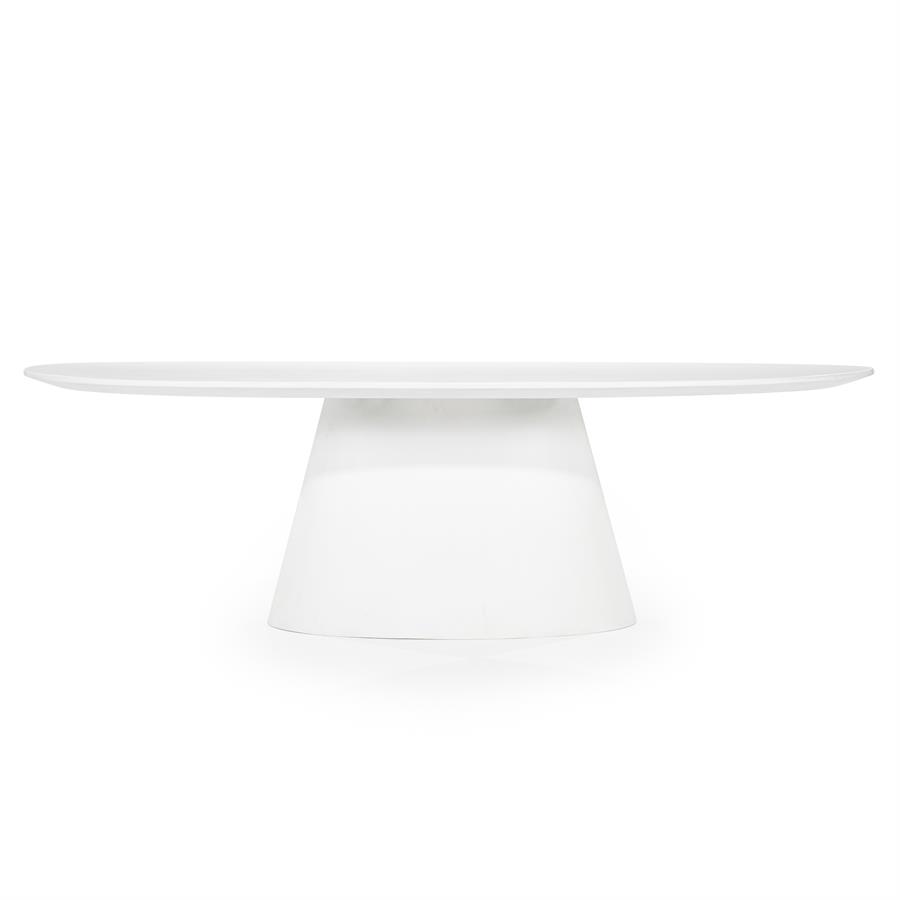 Ovale Eettafel Elin 250 x 110 cm - Wit - Afbeelding 8