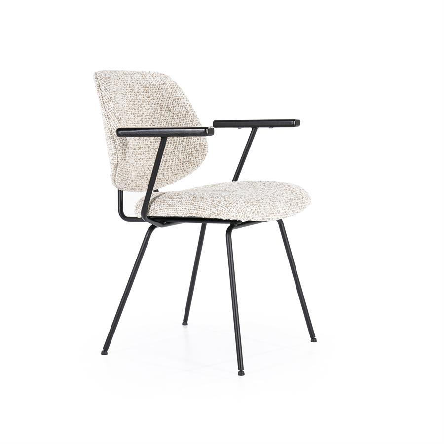 Eetkamerstoel Jon met armleuning  - Beige - Afbeelding 25