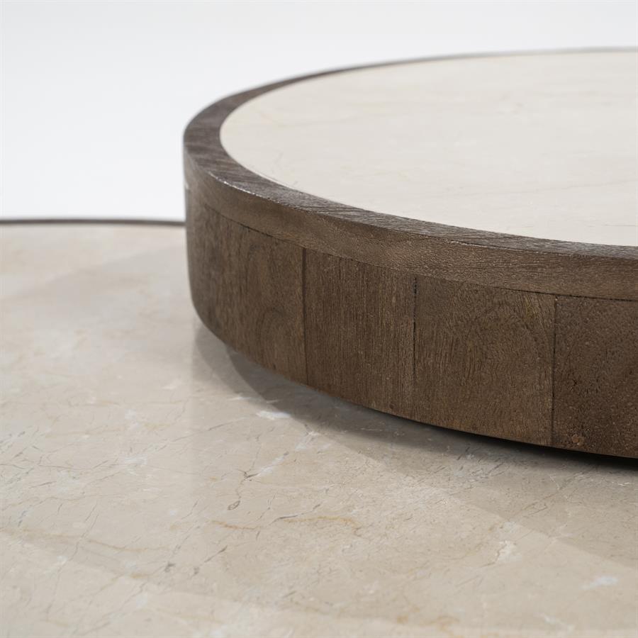 Salontafel Hazel Mangohout en Marmer Set van 2 stuks - Afbeelding 19