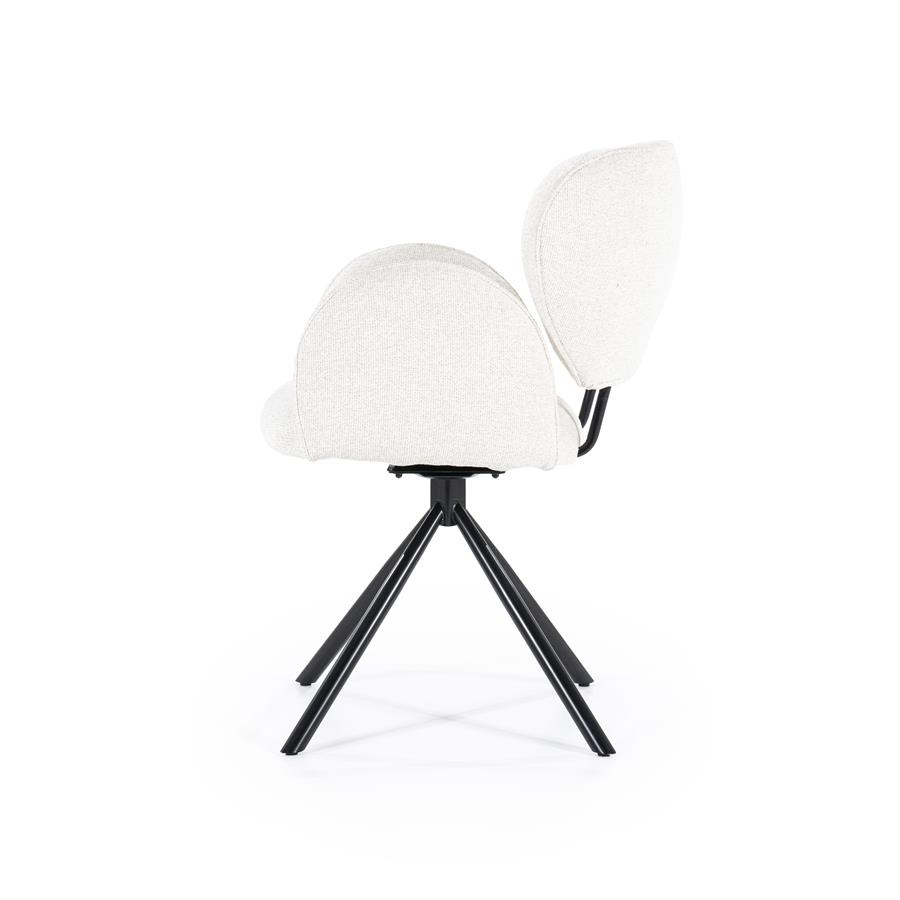 Draaibare Eetkamerstoel Rosalin - Beige - Afbeelding 20