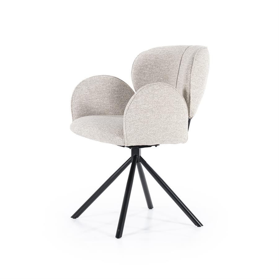 Draaibare Eetkamerstoel Rosalin - Taupe - Afbeelding 20